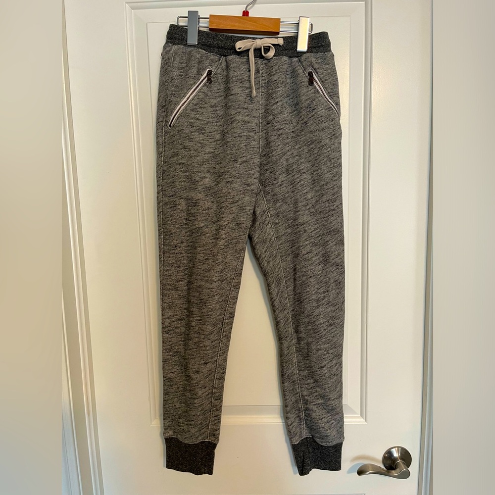 ROOTS Heathered Grey Drawstring Cuffed Sweatpants Woman Size XS